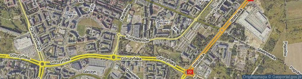 Zdjęcie satelitarne Kombatantów ul.